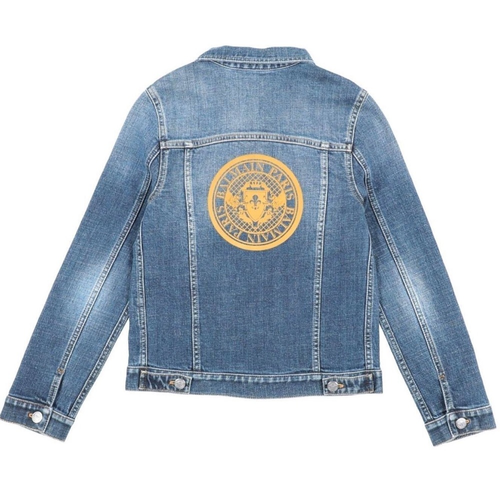 NWT Balmain logo denim jacket